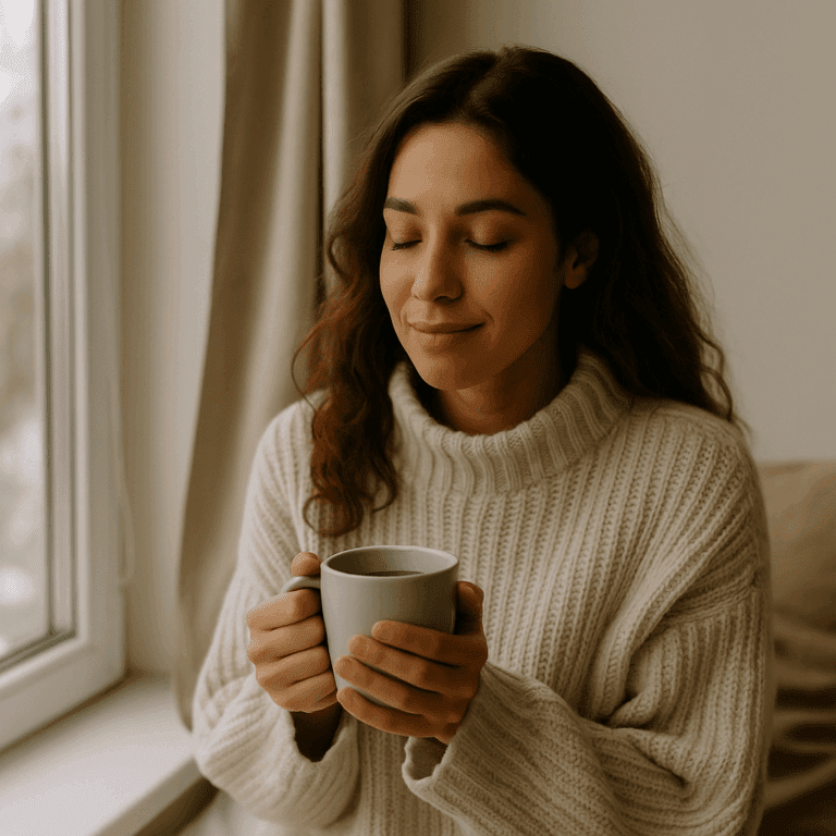 Woman practising self-care after setting emotional boundaries