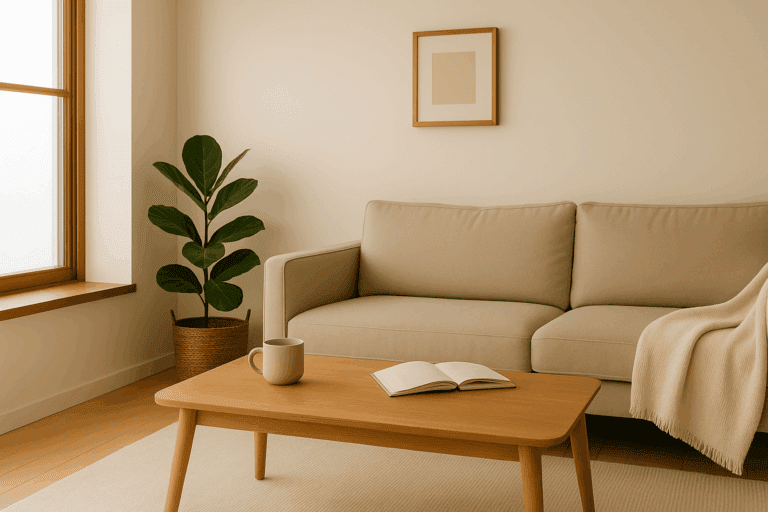 simple table with candles – setting boundaries and protecting your peace